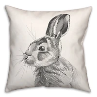 Dignified Hare Pillow 2 18" x 18" Throw Pillow