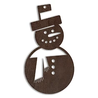 4" Frosty Snowman Metal Ornament