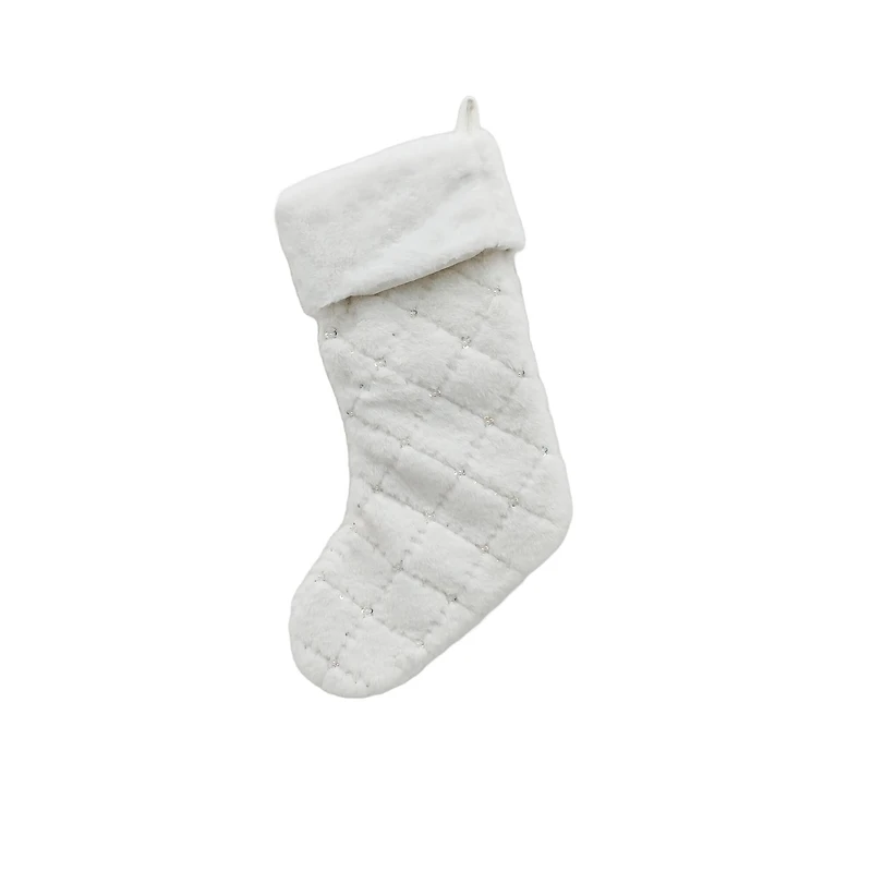 20" White Sequin Stocking by Ashland®