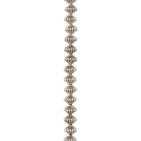 Silver Metallic Carved Bicone Beads, 8mm by Bead Landing™