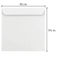 JAM Paper 11.5" Large White Square Invitation Envelopes