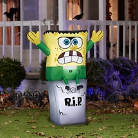 3ft. Airblown® Inflatable SpongeBob as Monster on Tombstone