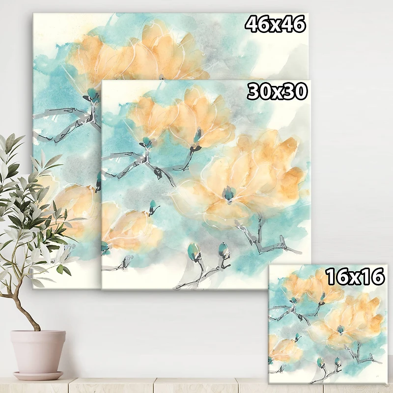 Designart - Teal Buds I