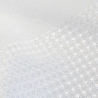 Elle Décor White Jacquard Weave Shower Curtain