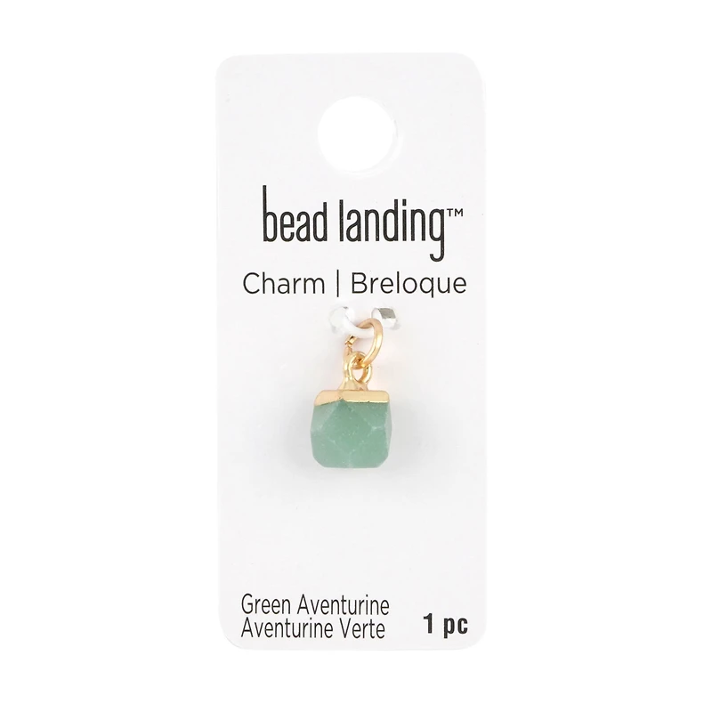 12 Pack: Natural Stone Faceted Ball Charm by Bead Landing