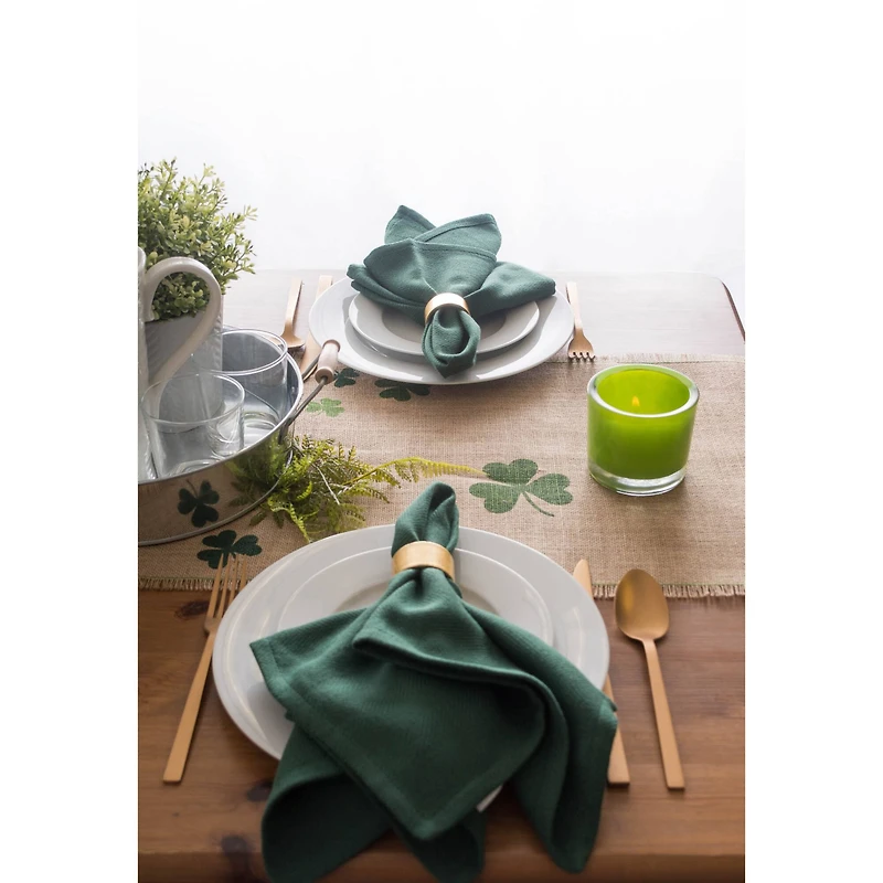DII® 74" Shamrock Printed Jute Table Runner