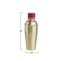 Hello Honey® Gold Mid-Century Stainless Steel Cocktail Shaker with 2-Tone Lid