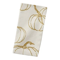 Mustard Yellow Multi Pumpkin Pattern Cotton Twill Napkin