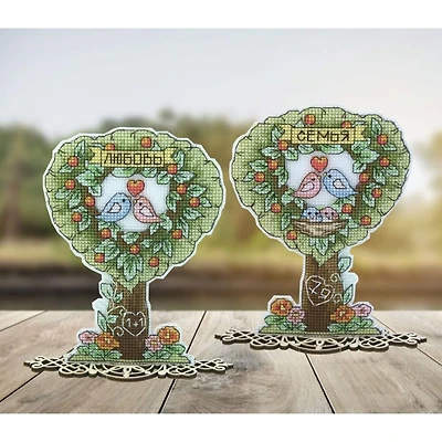 Crystal Art Plastic Canvas Counted Cross Stitch Kit Amulets Family Tree