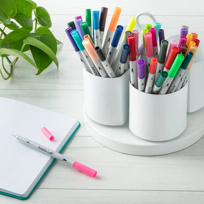 Dual Tip Brush Fineliner Markers by Artist's Loft™