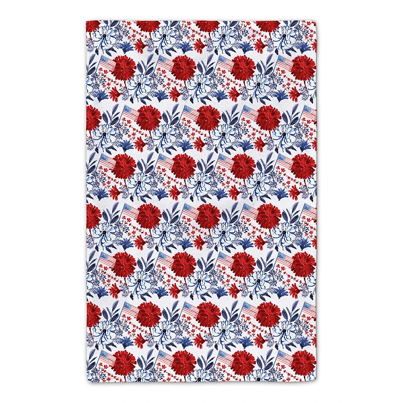 Mason Jar Patriotic Florals Tea Towel Set