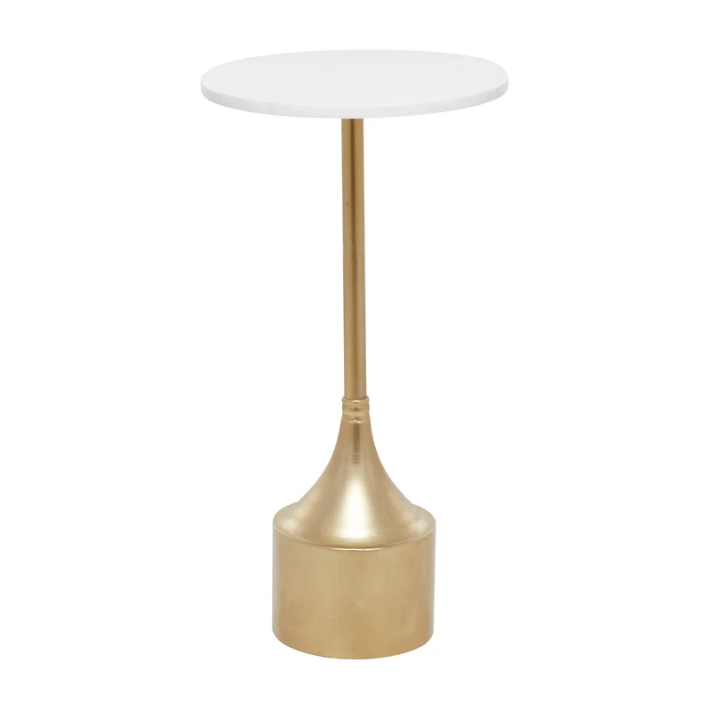 25" Gold Iron Contemporary Accent Table