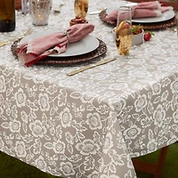 DII® Stone Floral Print Outdoor Tablecloth with Zipper, 60 Round