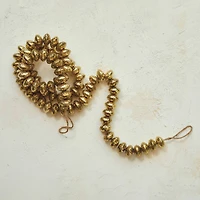 Hello Honey® 6ft. Brass Finished Hammered Metal Bead Garland