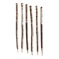 Hello Honey® 24" Natural Holiday Sentiment Wood Stakes, 6ct.
