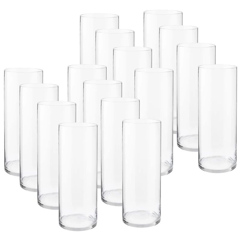 12 Pack: 18" Cylinder Glass Vase by Ashland®