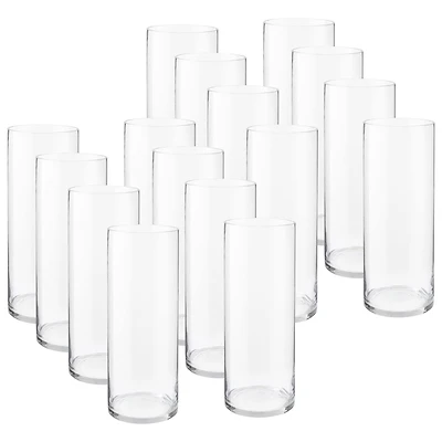 12 Pack: 18" Cylinder Glass Vase by Ashland®