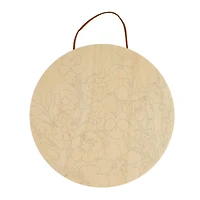 Flowers Paint-by-Number Round Plywood Surface Kit by Artist's Loft®