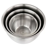 Martha Stewart Stainless Steel Mixing Bowl Set with Taupe Lids