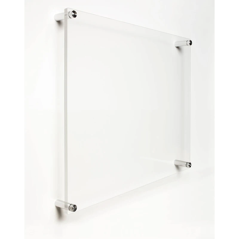 Wexel Art Double Panel Clear Acrylic Floating Wall Frame with Silver Hardware