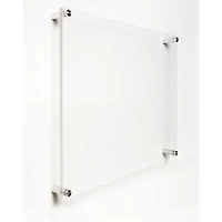 Wexel Art Double Panel Clear Acrylic Floating Wall Frame with Silver Hardware