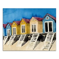 Beach Houses 20" x 16" Canvas Wall Art