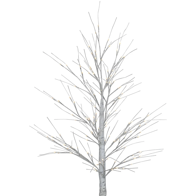 4ft. Pre-Lit White Birch Twig Artificial Christmas Tree, Warm White LED Lights