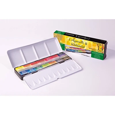 Sennelier 14 Color Watercolor Metal Tin Set