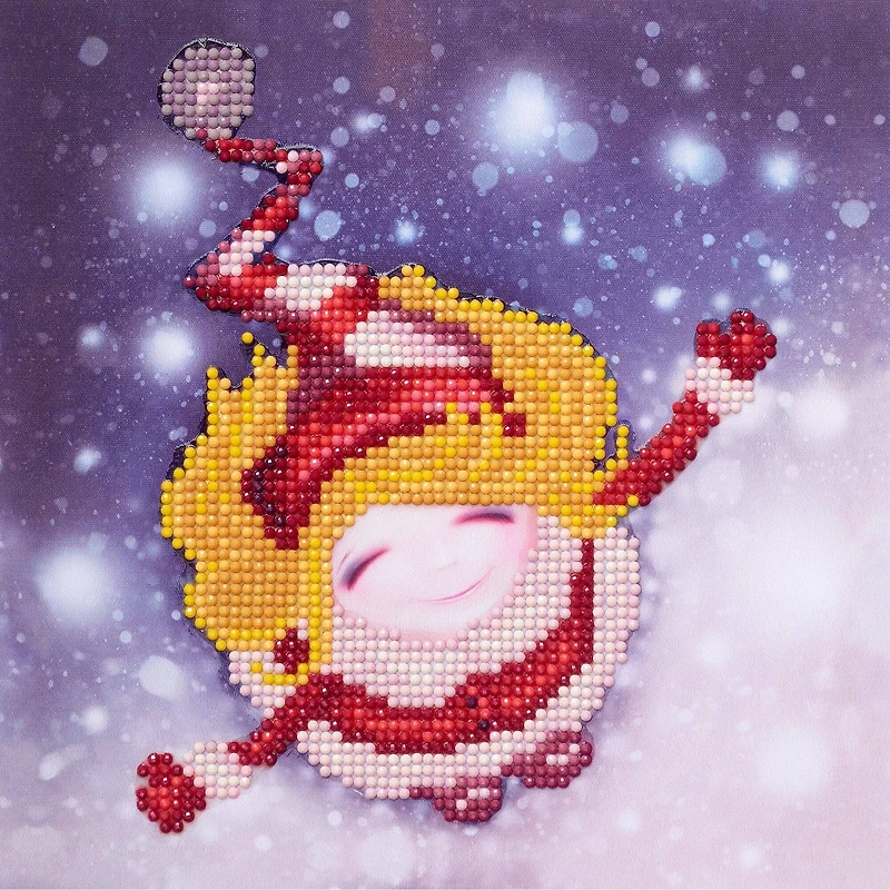 Diamond Art Beginner Girl In Snow Kit