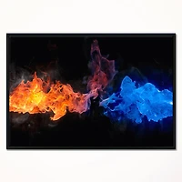 Designart - Blue and Red Fire