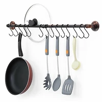 NEX™ Bronze Pot Rack Wall Mounted Kitchen Pot Lid Organizer