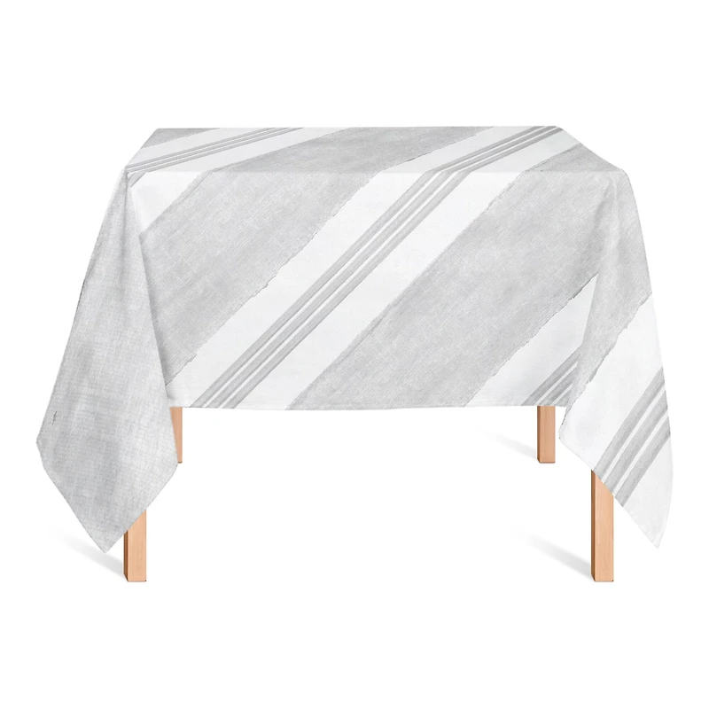Gray Stripes 58" x 58" Tablecloth