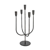 Hello Honey® 19.5" Black Metal Candelabra