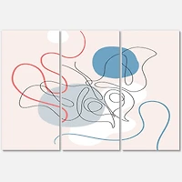 Designart - Butterfly One Line Drawing On Cubism Shapes II