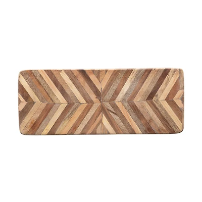 Hello Honey® Mango Wood Chevron Pattern Cheese or Cutting Board