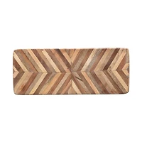 Hello Honey® Mango Wood Chevron Pattern Cheese or Cutting Board