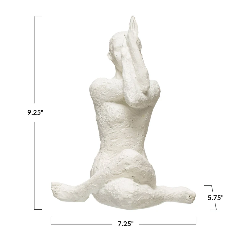 Hello Honey® Boho-Inspired Yoga Figure with Volcano Finish