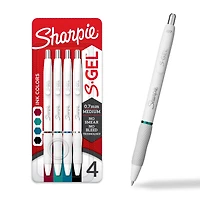 Sharpie® S-Gel™ 0.7mm Medium Point Classic Pens with White Fashion Barrel, 4ct.
