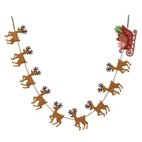 6ft. Sleigh & Deer Garland by Ashland®