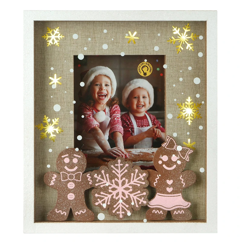5" x 7" Gingerbread Cookies Light-Up Tabletop Frame by Studio Décor®