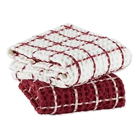 DII® Windowpane Oversized Washed Waffle Dishtowels