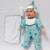 Goldberger Baby's First® Baby Talker™ 15" Interactive Baby Doll with Trendy Teal Outfit