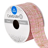 1.5" x 3yd. Faux Cotton Wired Ribbon by Celebrate It