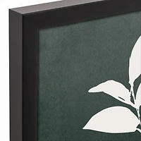 Jewel Tone Leaves 12" x 12" Black Framed Canvas