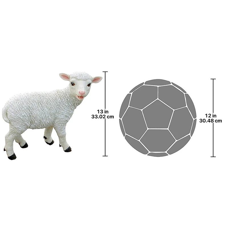 Design Toscano 15" Yorkshire Lamb Garden Statue Standing Lamb