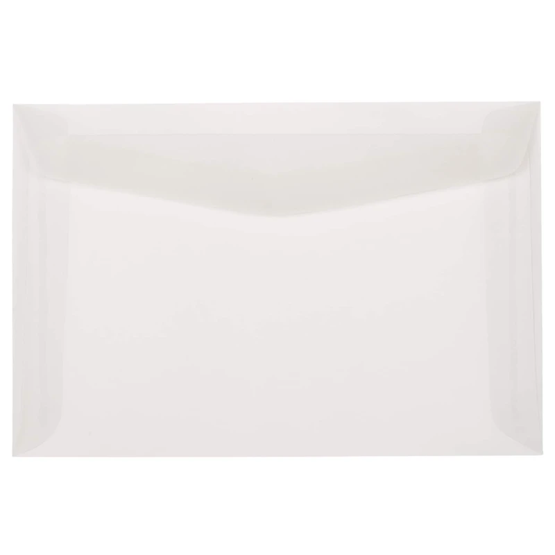 JAM Paper 6" x 9" Translucent Clear Vellum Envelopes, 25ct.