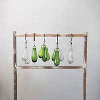 Hello Honey® 10" Clear Hand Blown Glass Hanging Vase