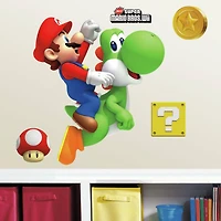 RoomMates Nintendo Yoshi & Mario Peel & Stick Giant Decal