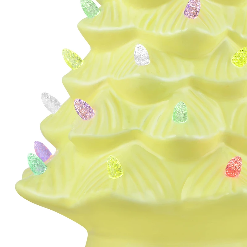 Mr. Cottontail Yellow 13" Ceramic Easter Bunny Tree