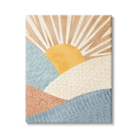 Stupell Industries Kids' Bold Sun Sunrise Rolling Hills Abstract Patterns Canvas Wall Art